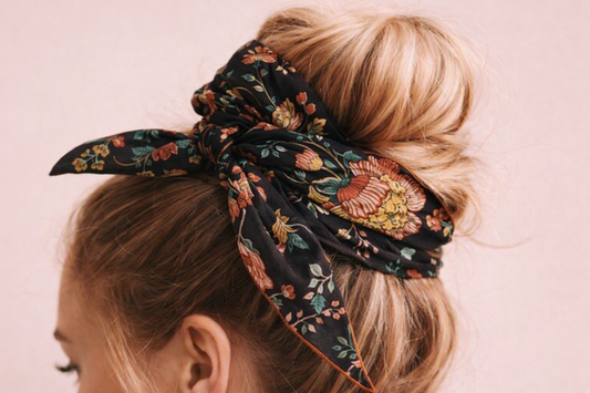 Bandana- Black Ground India Floral