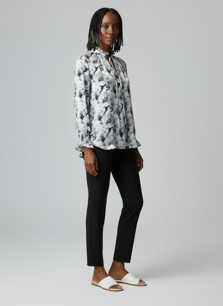 Smocked Cuff Tunic Top