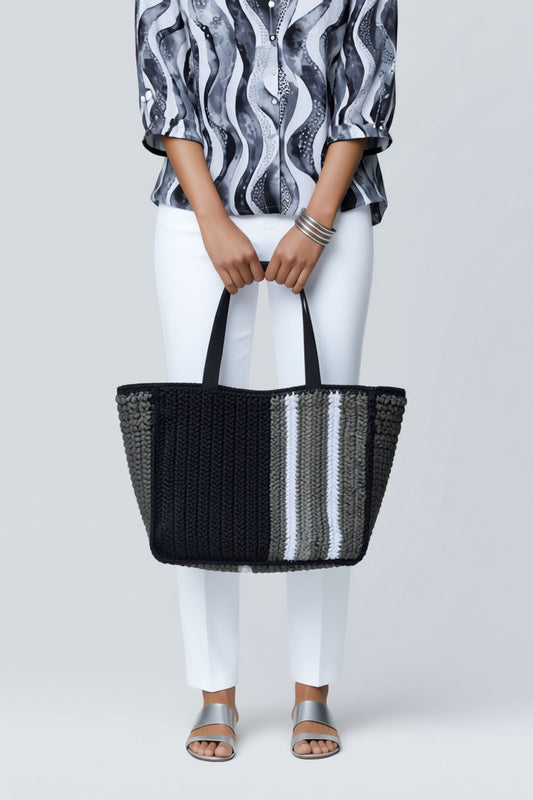 Recycled Plastic Crochet Tote Bag