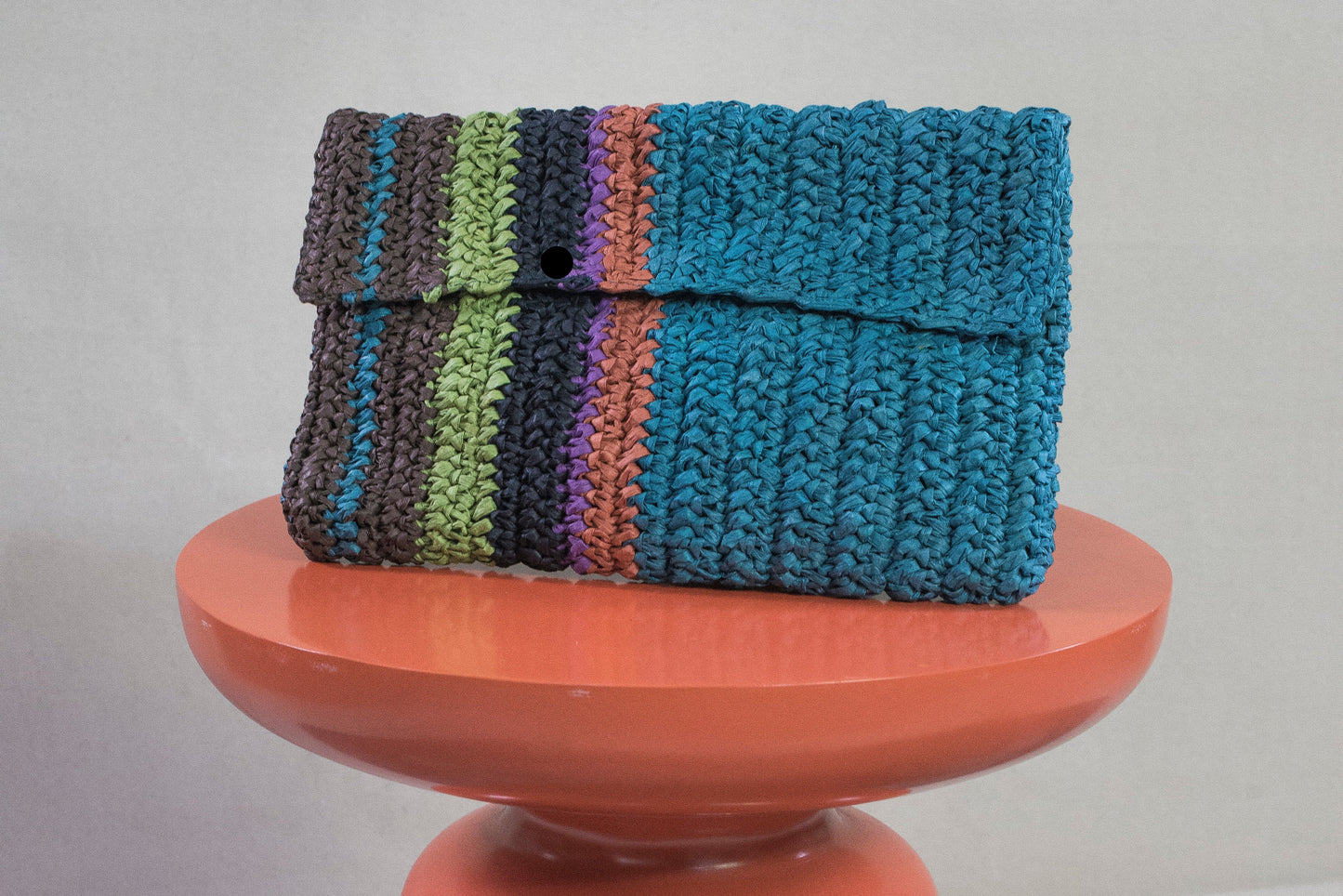 Recycled Plastic Crochet Clutch Bag