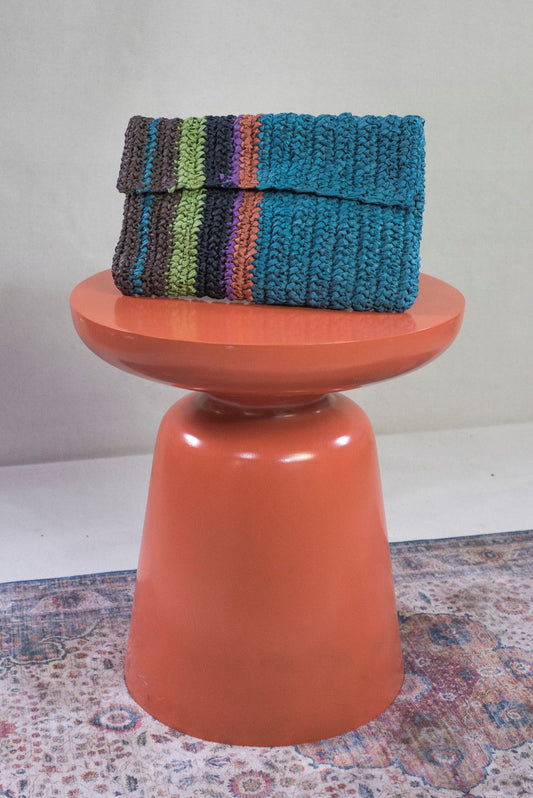 Recycled Plastic Crochet Clutch Bag