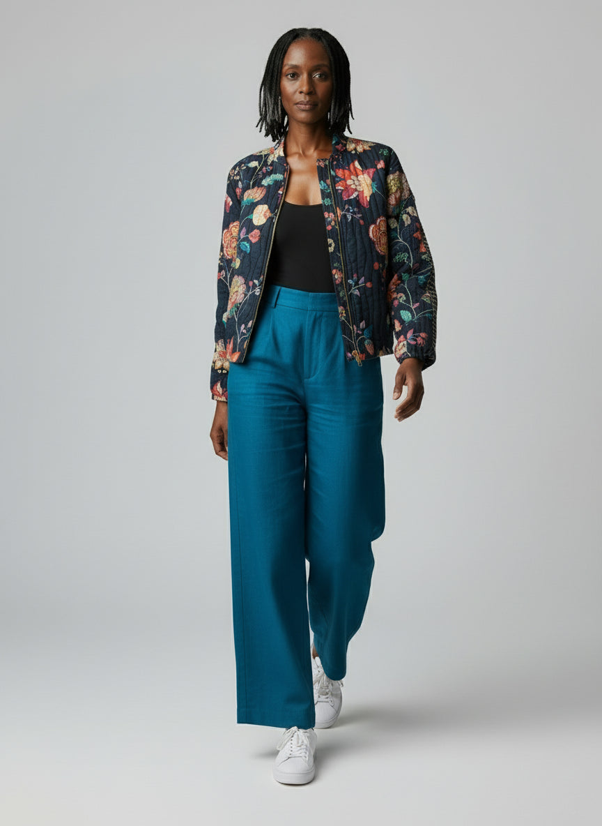 Quilted Bomber Jacket