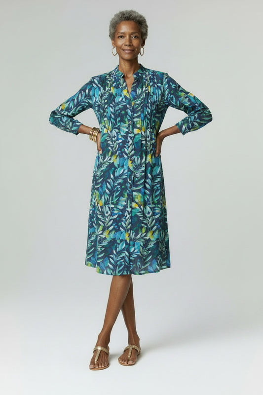 Flounced Shirtdress