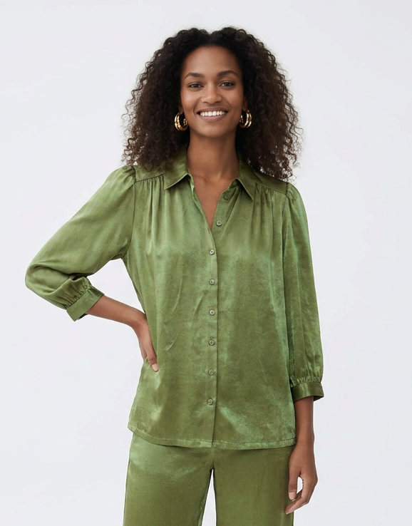 Festiva Shirred Blouse - Citrine