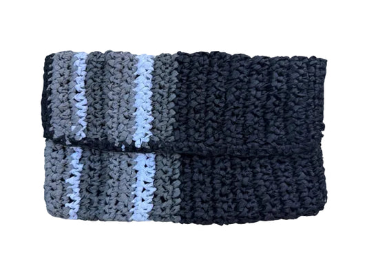 Recycled Plastic Crochet Clutch Bag