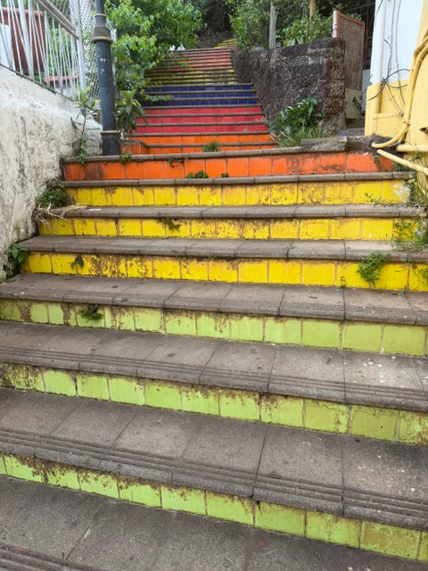 Colorful tile steps