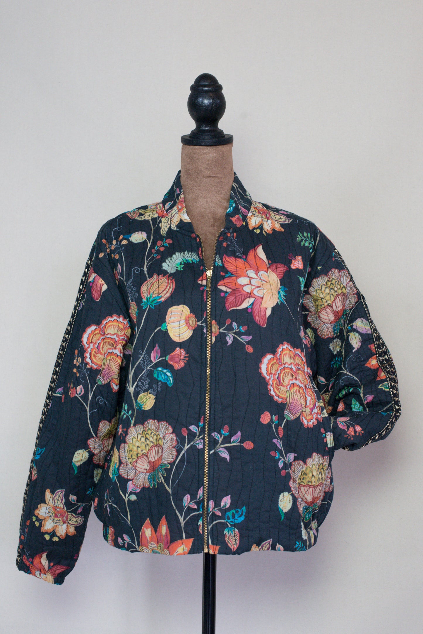 Bandana- Black Ground India Floral