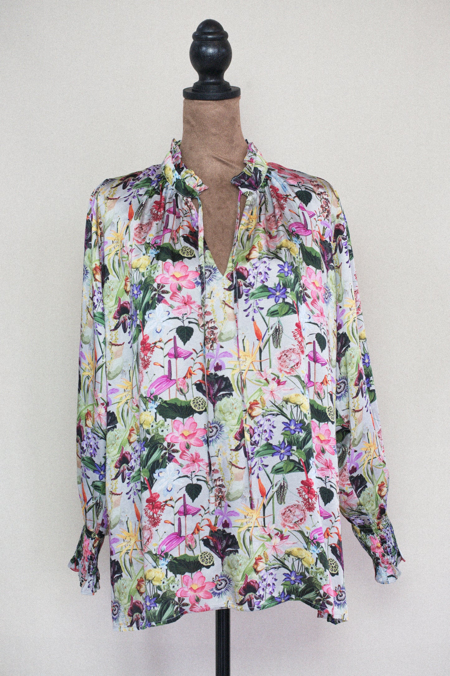 Smocked Cuff Tunic Top