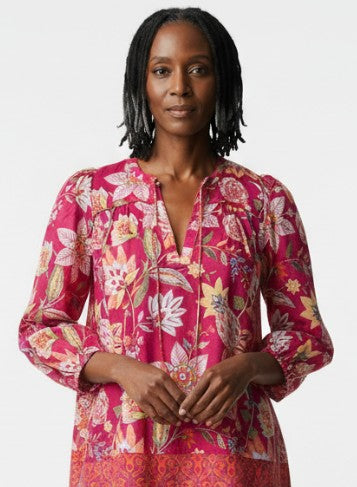 Cotton Tassle Tie Front Top