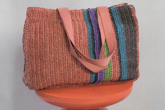 Recycled Plastic Crochet Tote Bag