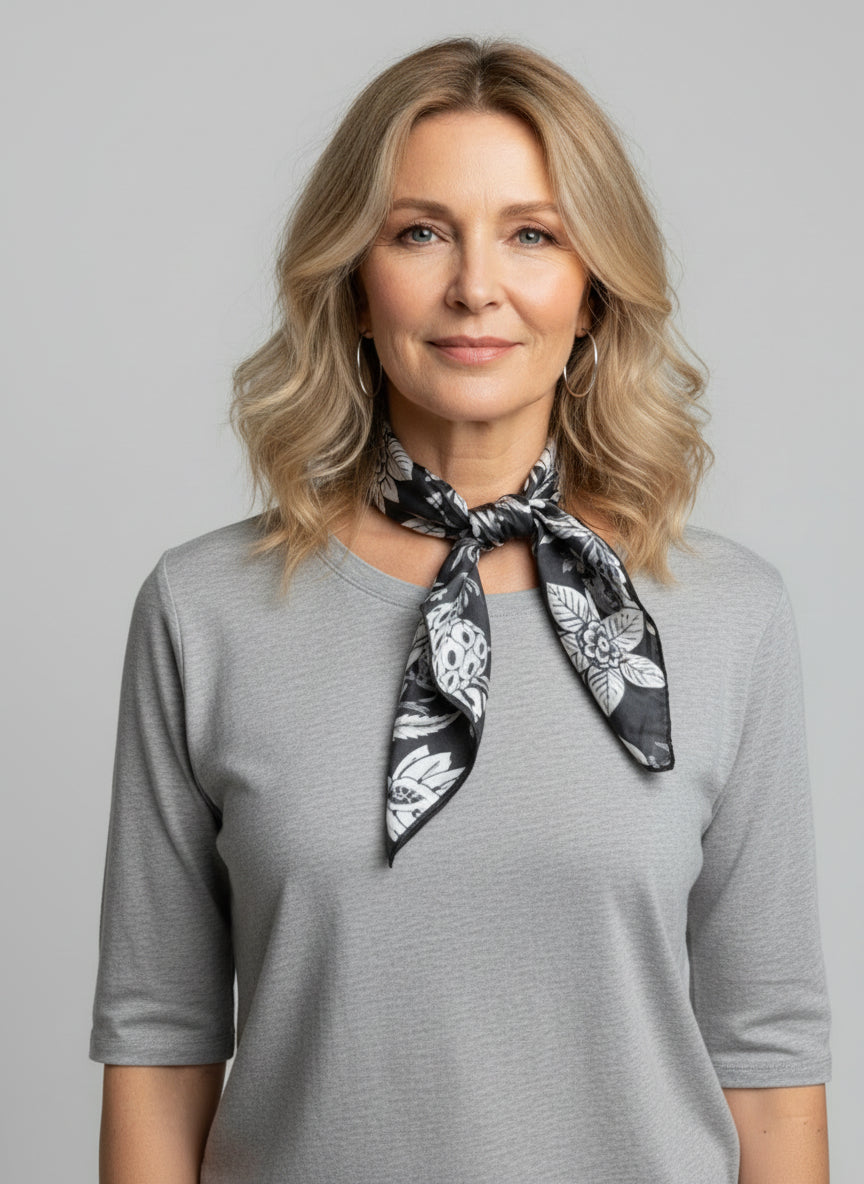 Bandana - India Floral -Black