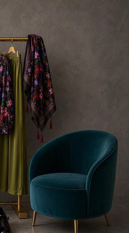 Silk Square Scarf- Midnight Tropicalia